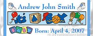 Baby Boy Candy Wrapper sample 3 front.