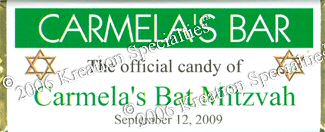 Bat Mitzvah "The Offical Candy " Wrapper  Front