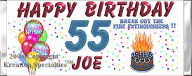 Happy Birthday 55 Candy Wrapper sample
