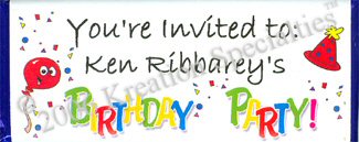 Birthday Party Invitation Wrapper #1   - Front