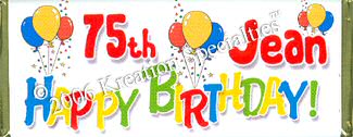 Happy 75th Birthday Candy Bar Wrapper sample -1
