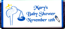 Baby Shower candy wrapper sample 1 front.