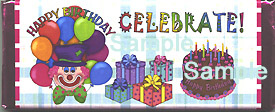 Happy Birthday Clown Candy Wrapper sample
