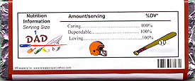 Father's Day Candy Wrapper - Sample #2 Back