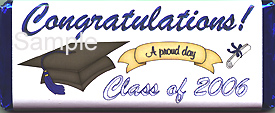 Congratulations Class 2006 candy wrapper sample 1 front.