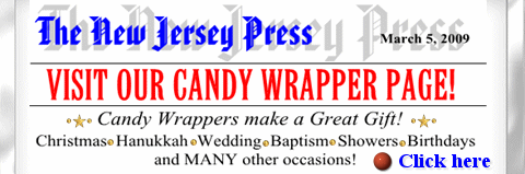 Chocolate Bar Wrapper Favors Banner