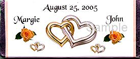 Wedding candy wrapper favor.