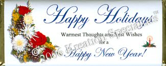 Happy Holidays Hersheys® Bar Wrapper -10 Front