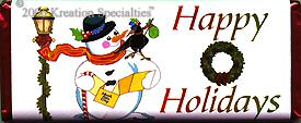 Happy Holidays Snowman Candy Wrapper sample