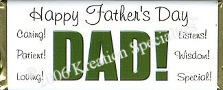 Happy Father's Day - DAD Candy Bar Wrapper Favor