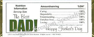 Happy Father's Day - DAD Personalized Wrapper Favor