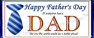 Happy Father's Day Candy Wrapper Dad Sample 1