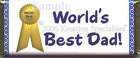 Happy Father's Day Candy Wrapper Best Dad Sample