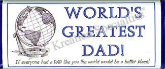 World's Greatest Dad Candy Bar Wrapper