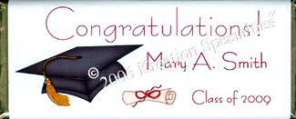 Graduation Class of 2009 candy wrapper sample 2A front. 
