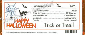 Halloween Candy Wrapper Favor -3  Back