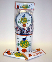 Halloween Quart Delight with Candy Wrappers.