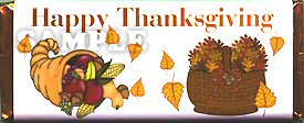 Happy Thanksgiving candy wrapper sample 3