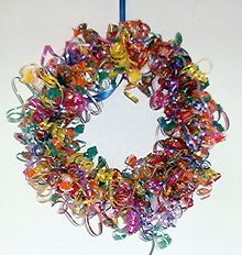 Mixed candy wreath sample
