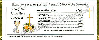 Girl 1st Holy Communion Favor - Back