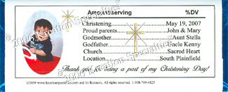 Baptism Boy Add-Photo Candy Wrapper- Back