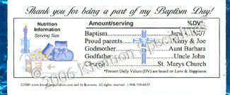 Baptism Boy Chocolate Wrapper - Bac