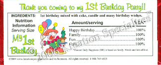 First Birthday Candy Wrapper-1 back