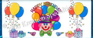 Happy Birthday "Clown" Hersheys®  Bar1 Front