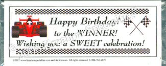 Birthday -Race Car- Candy Wrapper Back