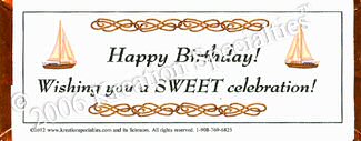 Birthday Chocolate Bar Wrapper SB  - Back