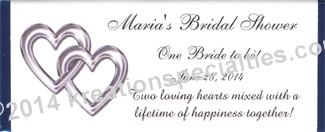 "Two Hearts" Bridal Shower Favor - Front