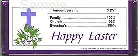 Happy Easter Chocolate Bar Favor - FBack 1