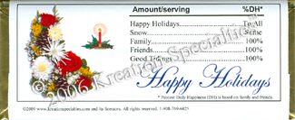 Happy Holidays Hersheys® Bar Wrapper -10 Back