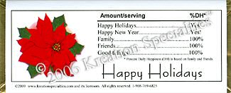 Happy Holidays Poinsettia Wrapper -9 Back