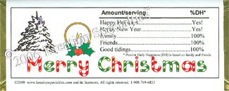 Merry Christmas Hersheys® Wrapper -11 Back