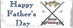 Father's Day Gone Fishing Wrapper -12   - Front