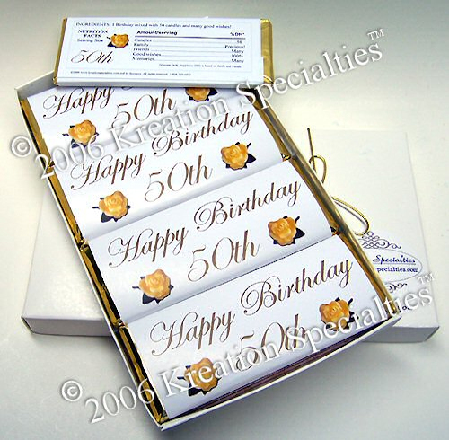 50th Birthday Chocolate Bar Gift Set