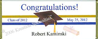 Graduation Chocolate Bar Wrapper - 11 front