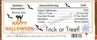 Halloween Hersheys® Candy Wrapper 5 Back