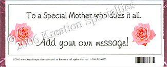 Special Mom Candy Bar Wrapper Back