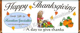 Thanksgiving Business Candy Wrapper Front