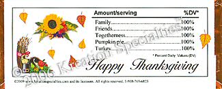 Thanksgiving Hersheys® Bar Wrapper  5 Back