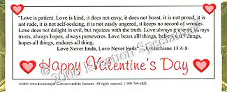 Valentine's Day Pink Hearts Wrapper  Back 1
