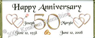 50th Wedding Anniversary Wrapper  Front